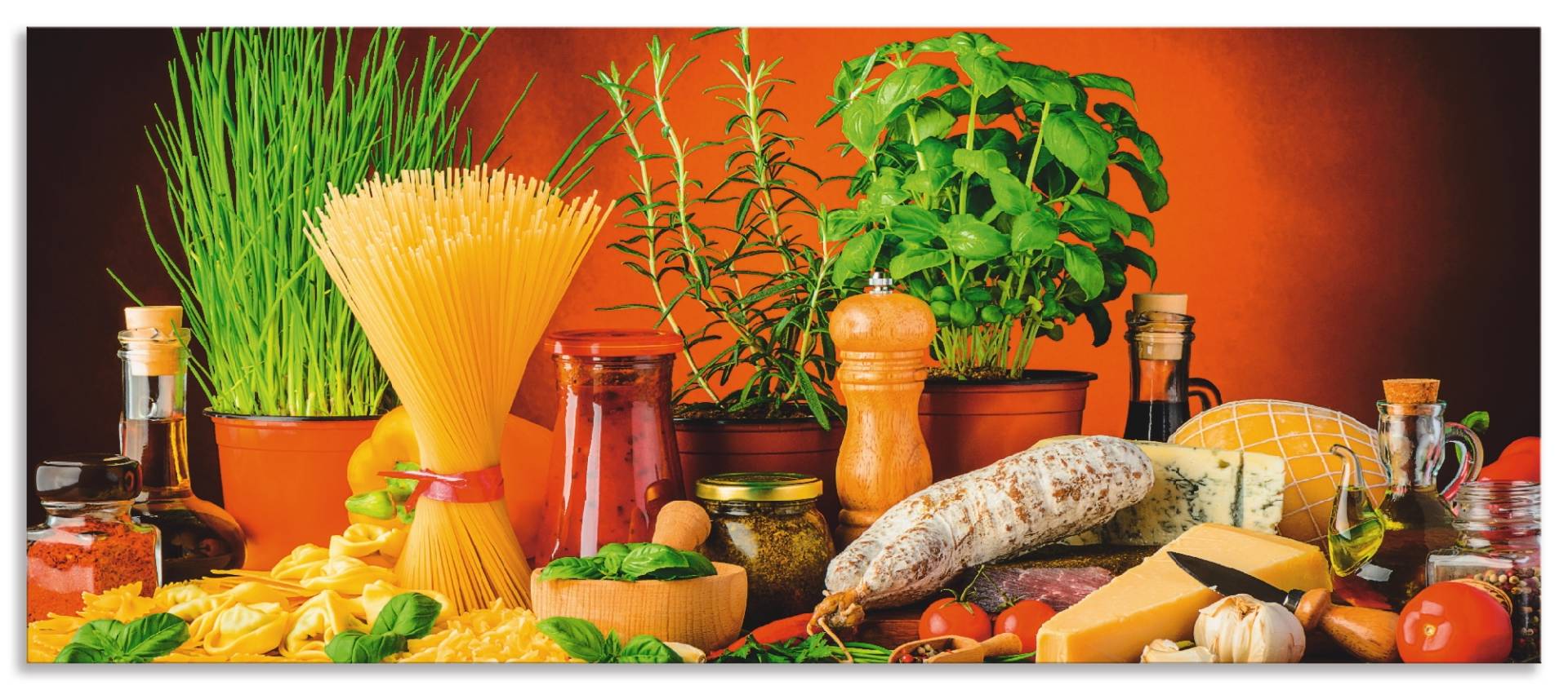 Artland Küchenrückwand »Mediterranes und italienisches Essen«, (1 tlg.) von Artland