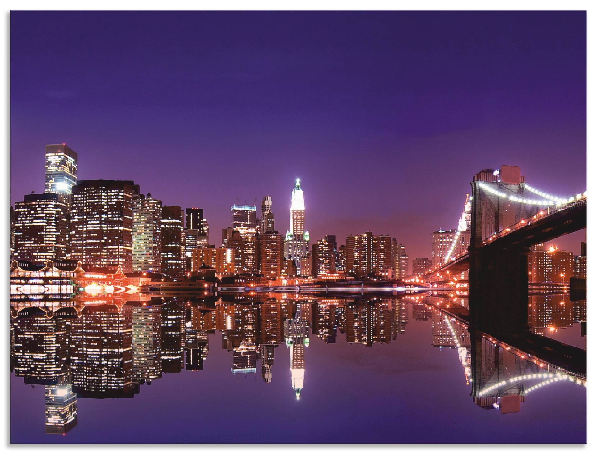 Artland Küchenrückwand »New York Skyline«, (1 tlg.), Alu Spritzschutz mit Klebeband, einfache Montage von Artland
