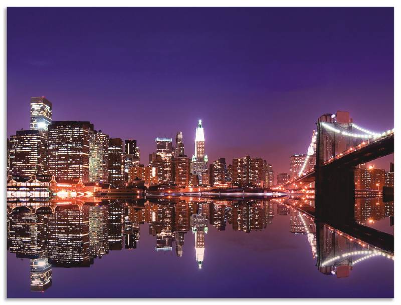 Artland Küchenrückwand »New York Skyline«, (1 tlg.), Alu Spritzschutz mit Klebeband, einfache Montage von Artland