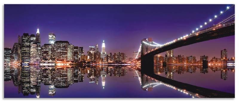 Artland Küchenrückwand »New York Skyline«, (1 tlg.), Alu Spritzschutz mit Klebeband, einfache Montage von Artland