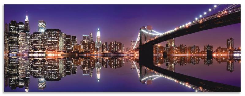 Artland Küchenrückwand »New York Skyline«, (1 tlg.), Alu Spritzschutz mit Klebeband, einfache Montage von Artland