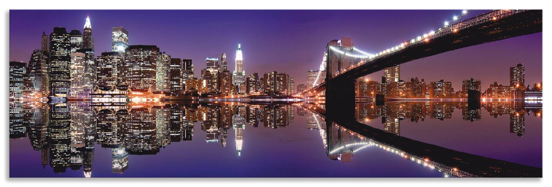 Artland Küchenrückwand »New York Skyline«, (1 tlg.), Alu Spritzschutz mit Klebeband, einfache Montage von Artland