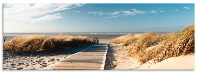 Artland Küchenrückwand »Nordseestrand auf Langeoog - Steg«, (1 tlg.), Alu Spritzschutz mit Klebeband, einfache Montage von Artland