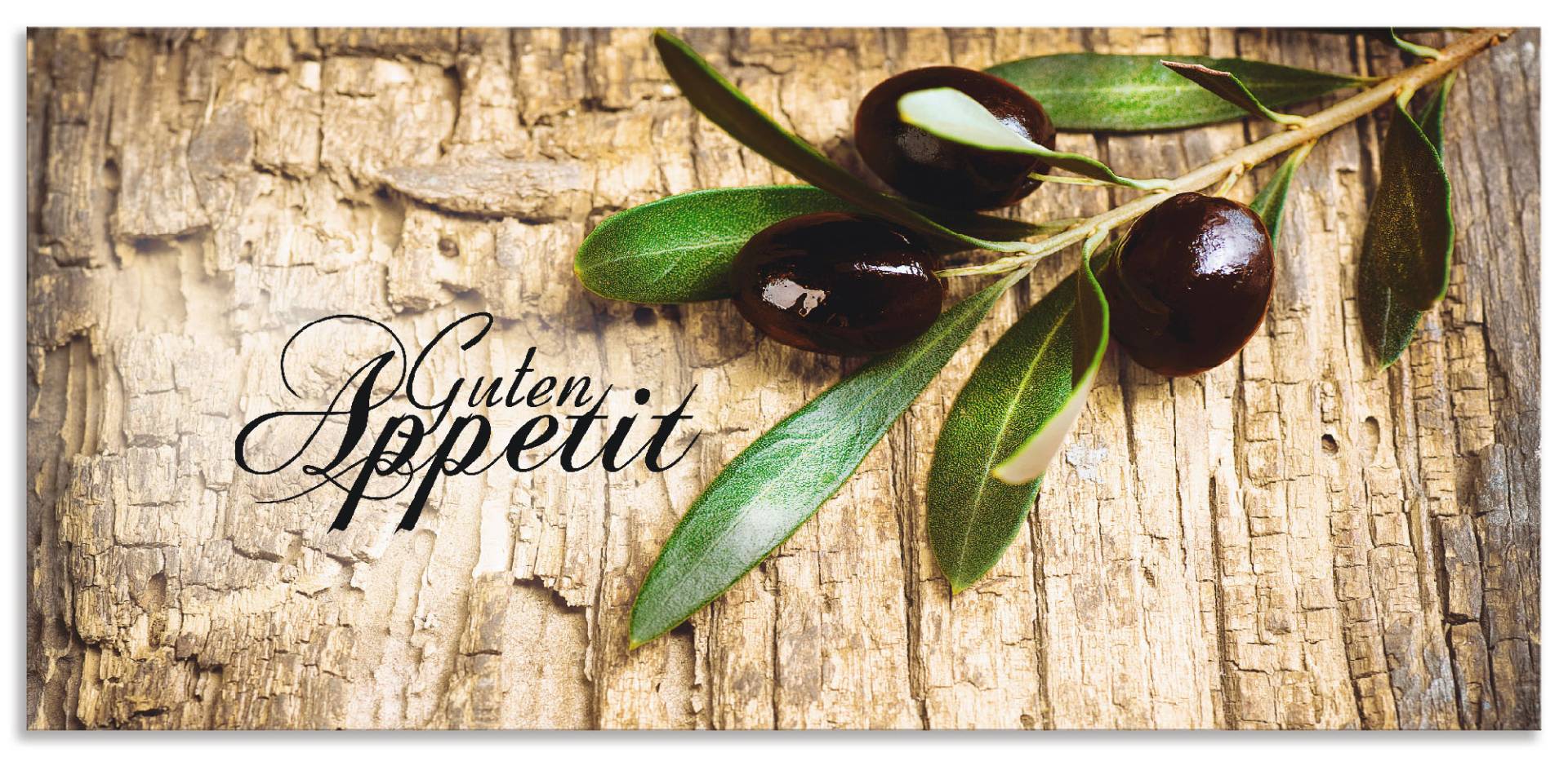 Artland Küchenrückwand »Oliven Guten Appetit«, (1 tlg.), Alu Spritzschutz mit Klebeband, einfache Montage Artland Küchenrückwand »Oliven Guten Appetit«, (1 tlg.), Alu Spritzschutz mit Klebeband, einfache Montage von Artland