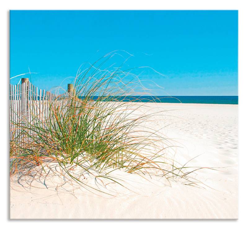 Artland Küchenrückwand »Schöne Sanddüne mit Gräsern und Zaun«, (1 tlg.), Alu Spritzschutz mit Klebeband, einfache Montage von Artland