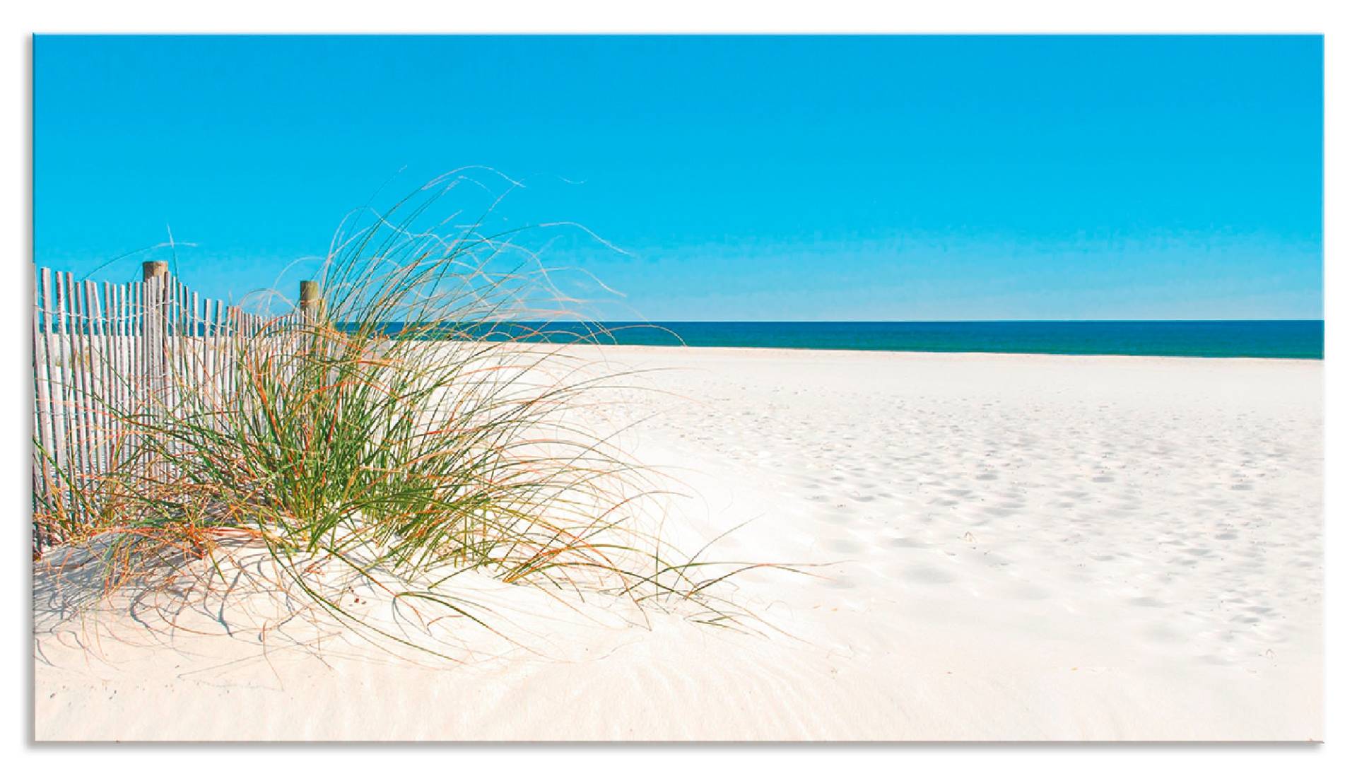 Artland Küchenrückwand »Schöne Sanddüne mit Gräsern und Zaun«, (1 tlg.) von Artland