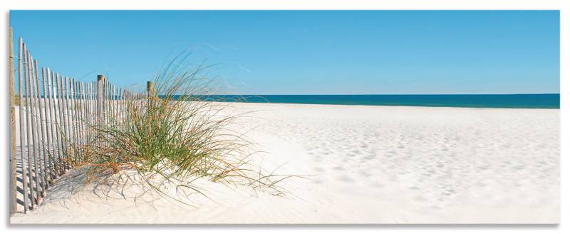 Artland Küchenrückwand »Schöne Sanddüne mit Gräsern und Zaun«, (1 tlg.), Alu Spritzschutz mit Klebeband, einfache Montage von Artland