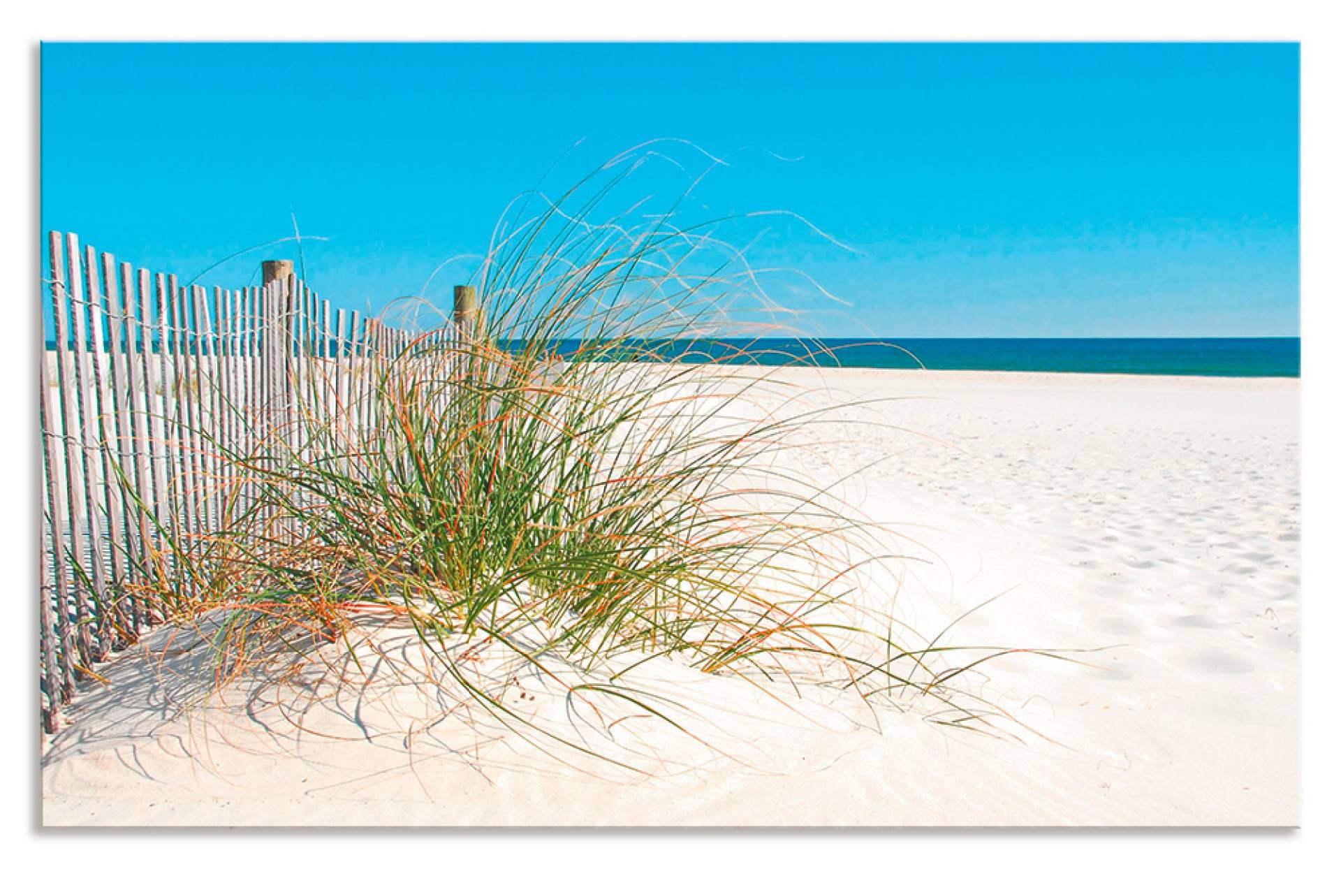 Artland Küchenrückwand »Schöne Sanddüne mit Gräsern und Zaun«, (1 tlg.) von Artland