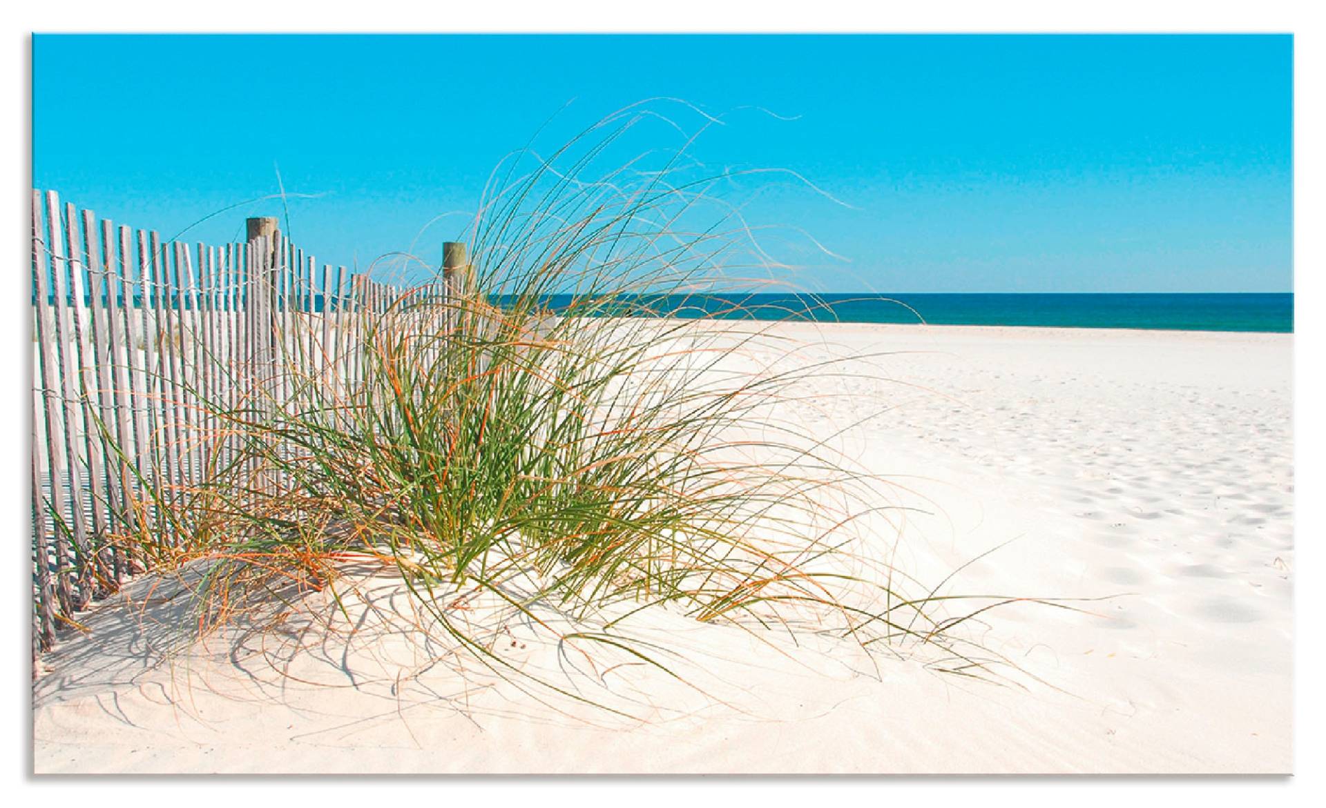 Artland Küchenrückwand »Schöne Sanddüne mit Gräsern und Zaun«, (1 tlg.) von Artland