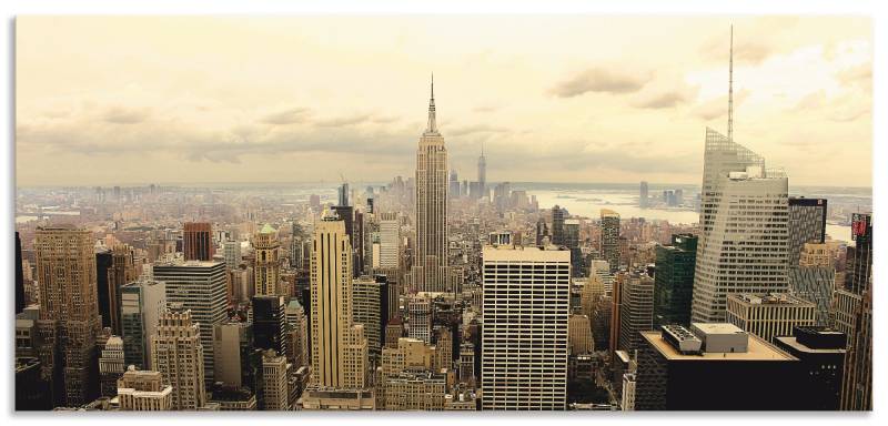 Artland Küchenrückwand »Skyline Manhattan - New York«, (1 tlg.), Alu Spritzschutz mit Klebeband, einfache Montage von Artland