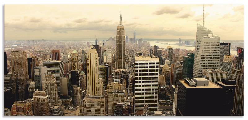 Artland Küchenrückwand »Skyline Manhattan - New York«, (1 tlg.), Alu Spritzschutz mit Klebeband, einfache Montage von Artland