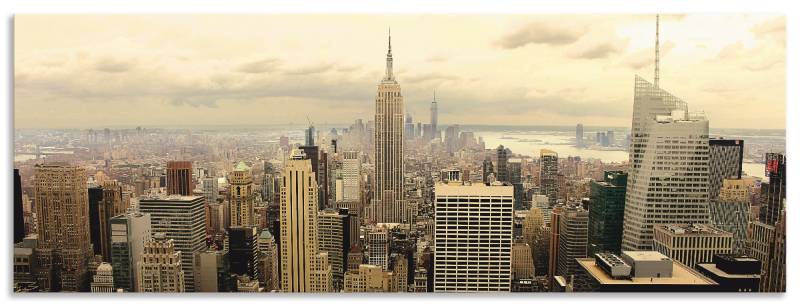 Artland Küchenrückwand »Skyline Manhattan - New York«, (1 tlg.), Alu Spritzschutz mit Klebeband, einfache Montage von Artland