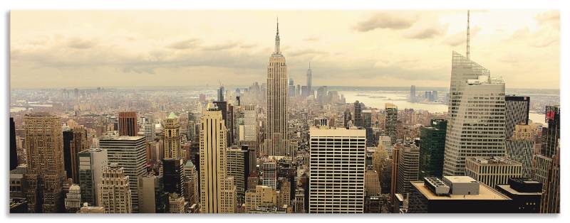 Artland Küchenrückwand »Skyline Manhattan - New York«, (1 tlg.), Alu Spritzschutz mit Klebeband, einfache Montage von Artland