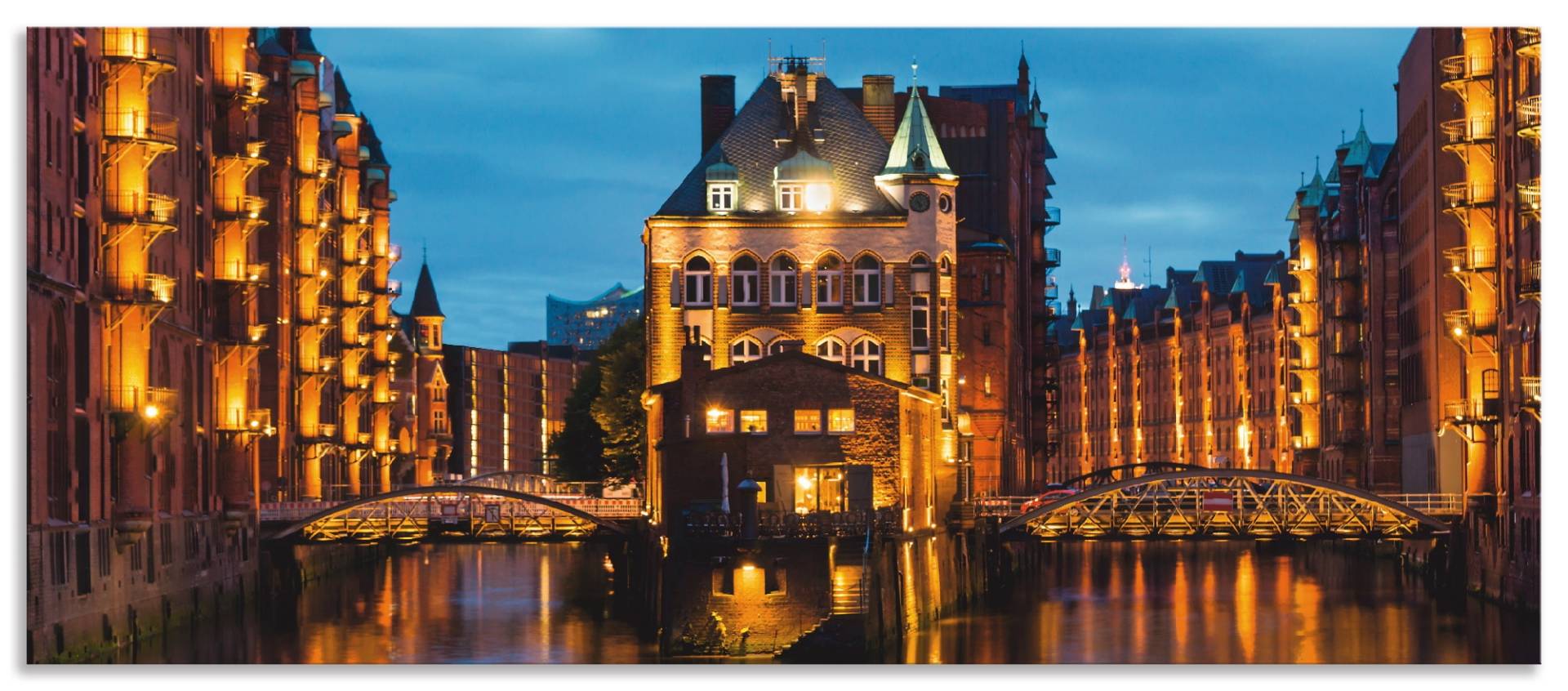 Artland Küchenrückwand »Teil der alten Speicherstadt in Hamburg«, (1 tlg.) von Artland