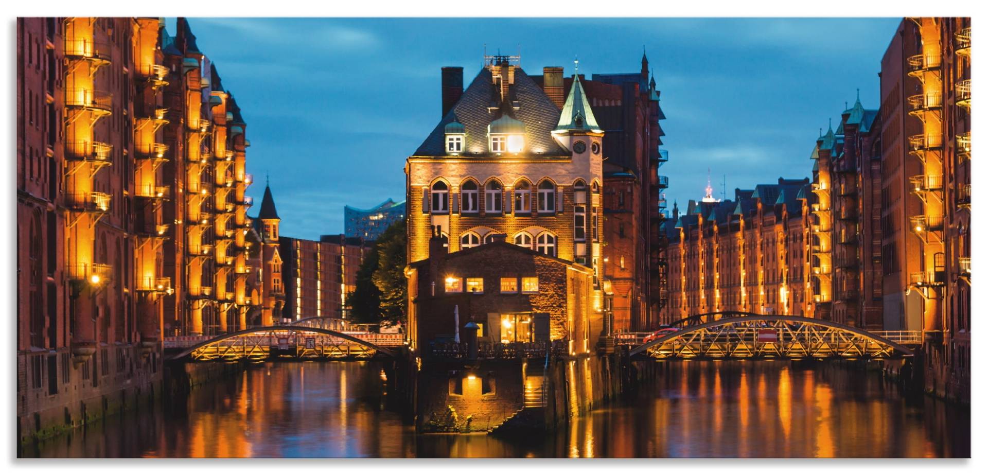 Artland Küchenrückwand »Teil der alten Speicherstadt in Hamburg«, (1 tlg.) von Artland