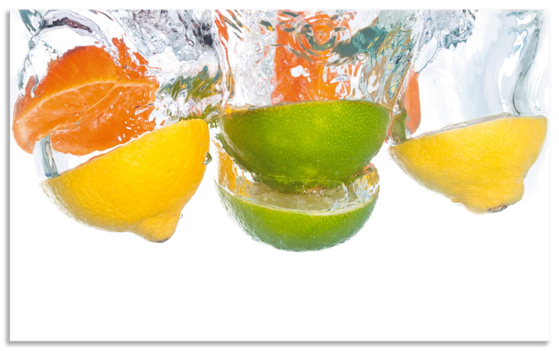 Artland Küchenrückwand »Zitrusfrüchte fallen in klares Wasser«, (1 tlg.) von Artland
