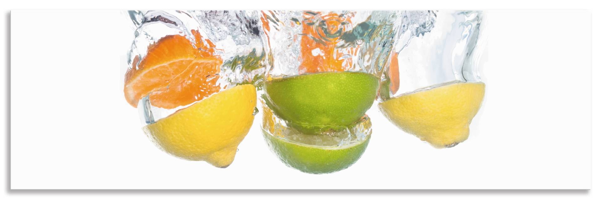 Artland Küchenrückwand »Zitrusfrüchte fallen in klares Wasser«, (1 tlg.) von Artland