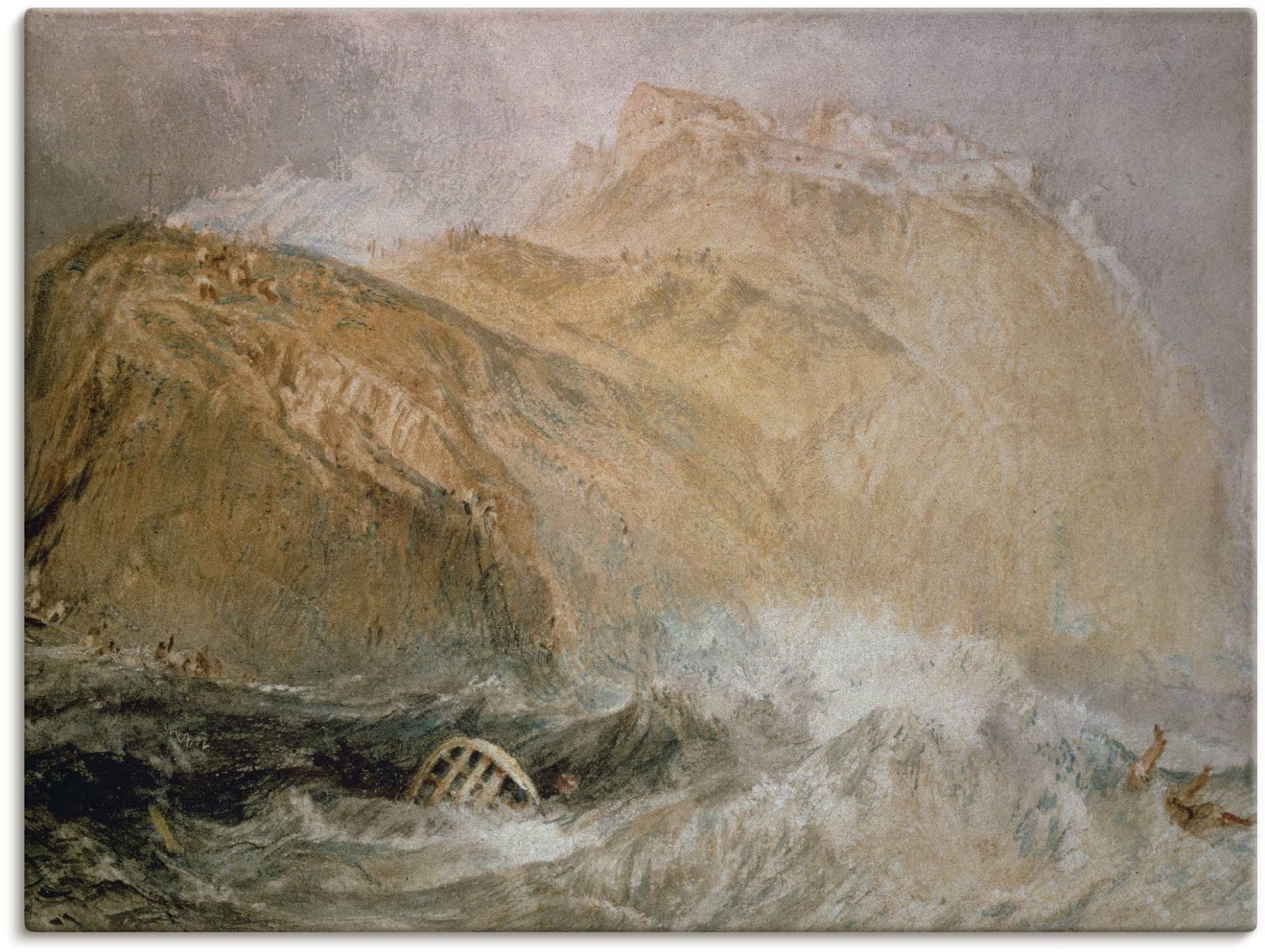 Artland Kunstdruck »Das Tintagel Castle, Cornwall.«, Gewässer, (1 St.), als Leinwandbild, Wandaufkleber oder Poster in versch. Grössen von Artland