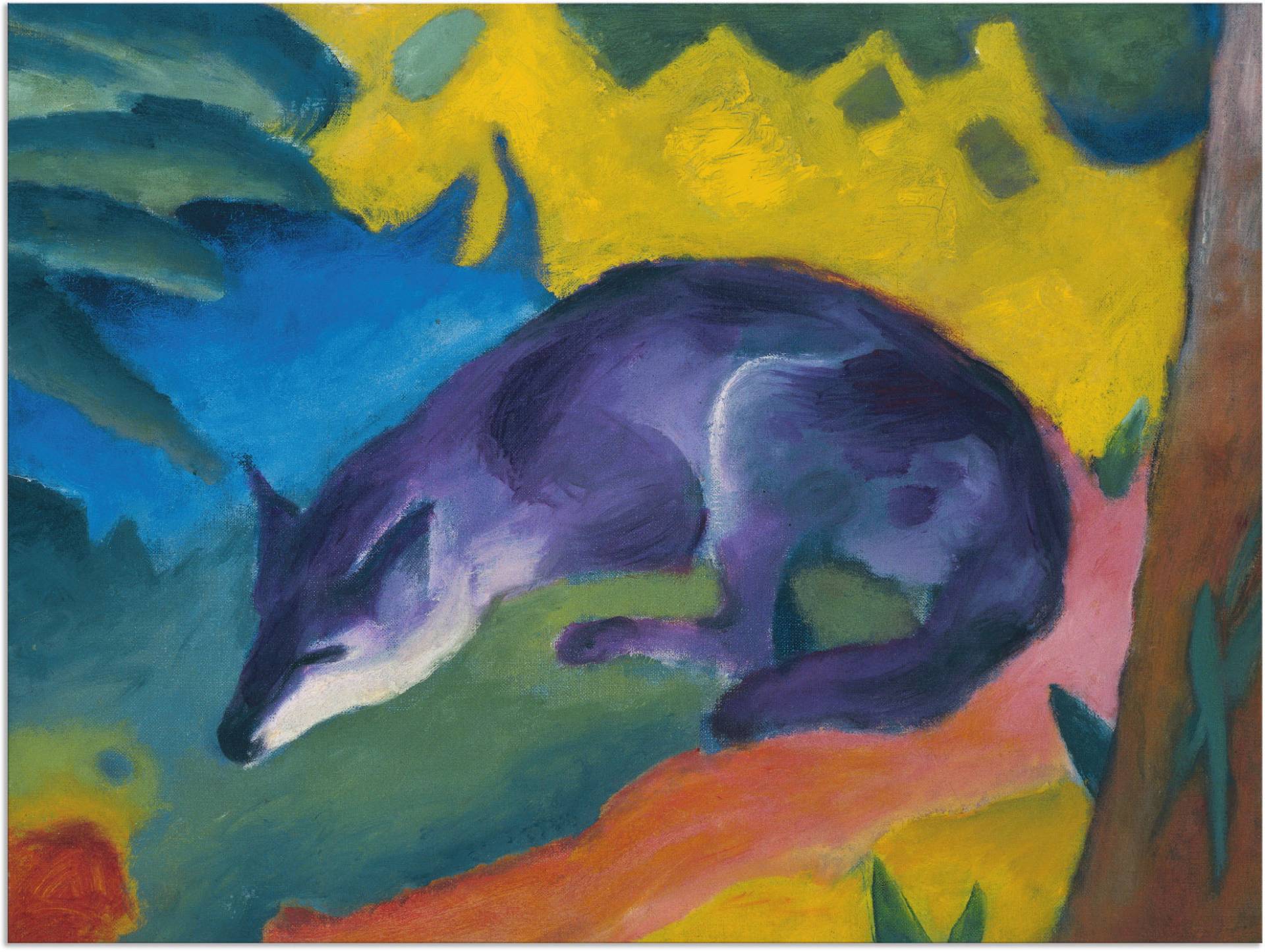 Artland Leinwandbild »Blauschwarzer Fuchs. 1911.«, Wildtiere, (1 St.), auf Keilrahmen gespannt von Artland