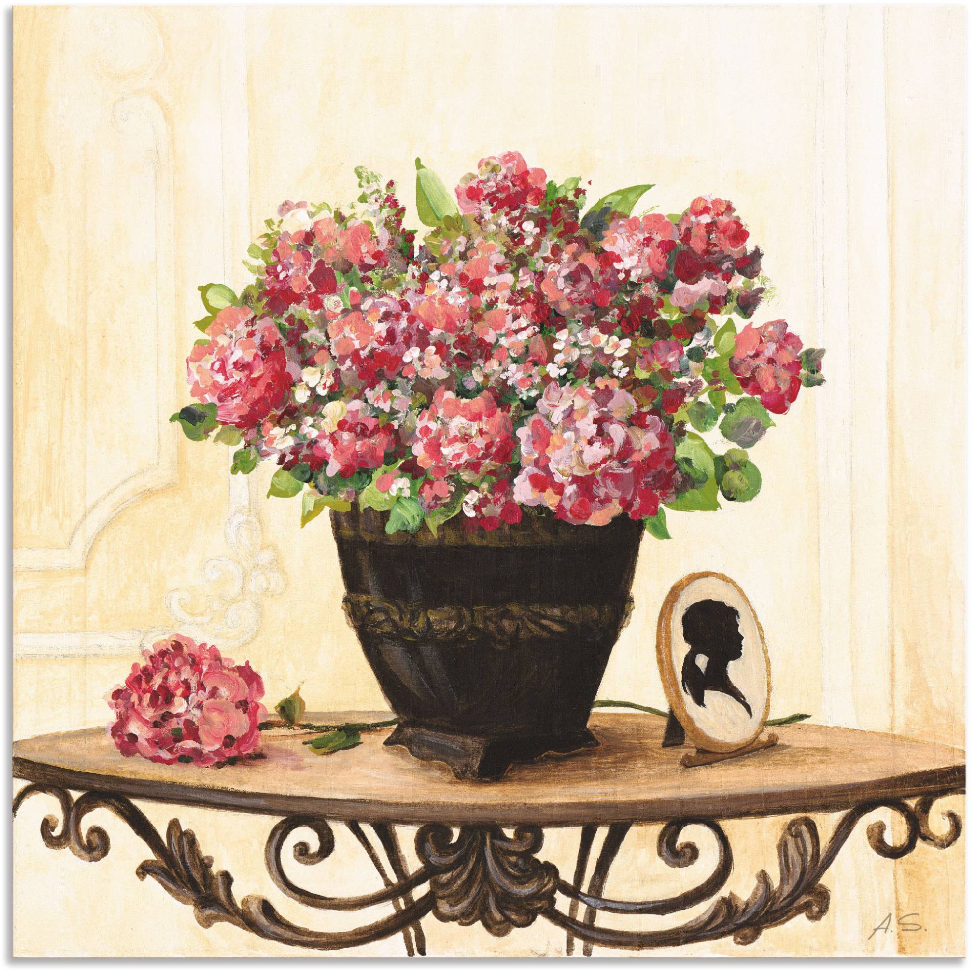 Artland Leinwandbild »Bouquet von roten Hortensien«, Arrangements, (1 St.), auf Keilrahmen gespannt von Artland