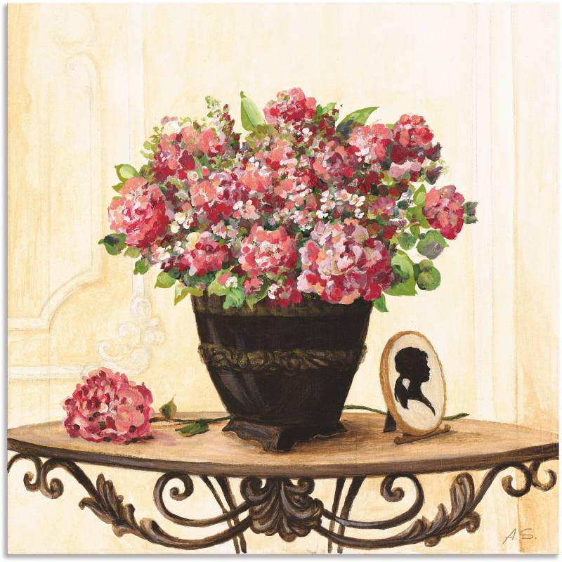 Artland Leinwandbild »Bouquet von roten Hortensien«, Arrangements, (1 St.), auf Keilrahmen gespannt von Artland