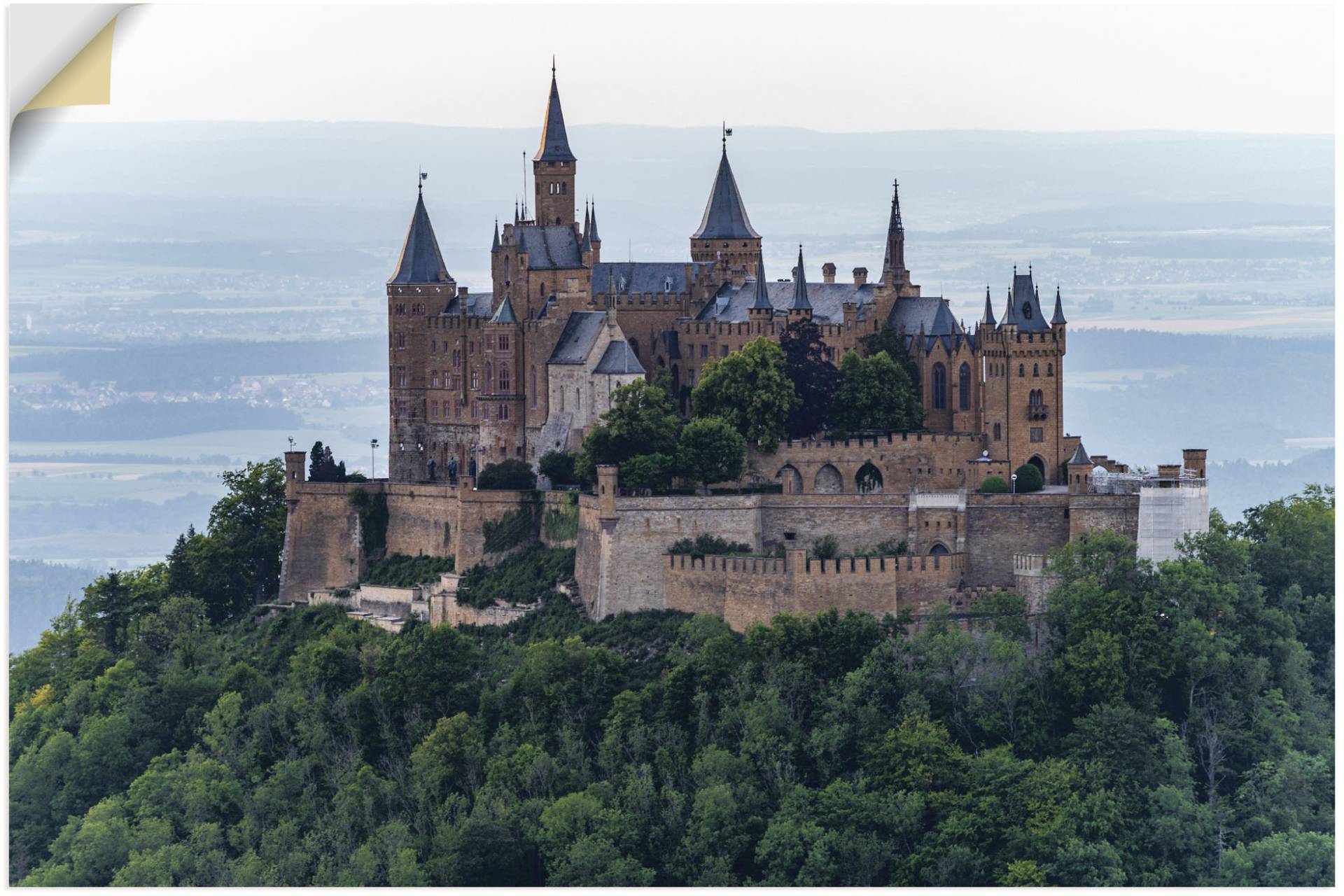 Artland Leinwandbild »Burg Hohenzollern als Nahaufnahme«, Gebäude, (1 St.), auf Keilrahmen gespannt von Artland