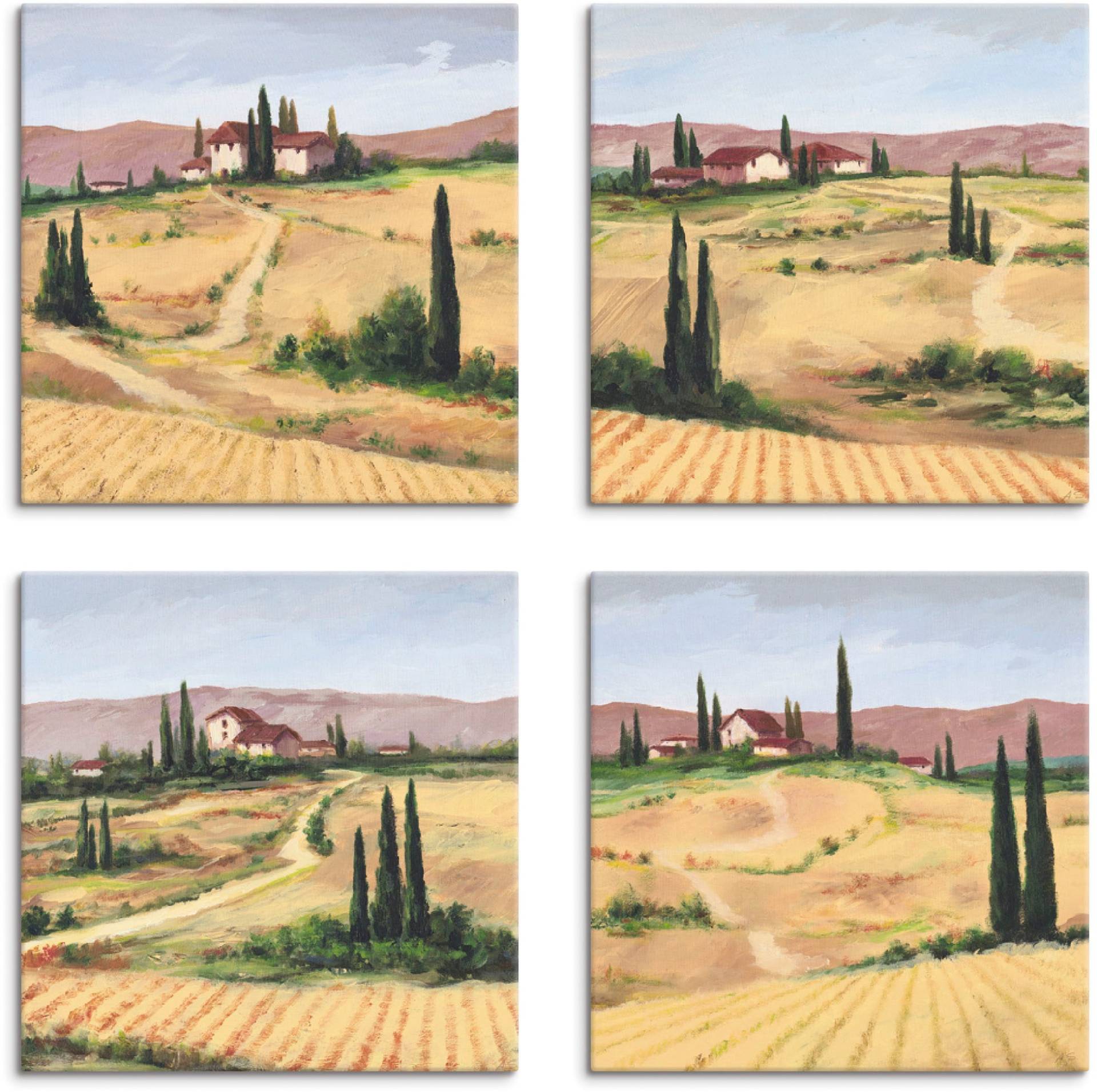 Artland Leinwandbild »Die toskanische Landschaften«, Europa, (4 St.), 4er Set, verschiedene Grössen Artland Leinwandbild »Die toskanische Landschaften«, Europa, (4 St.), 4er Set, verschiedene Grössen von Artland