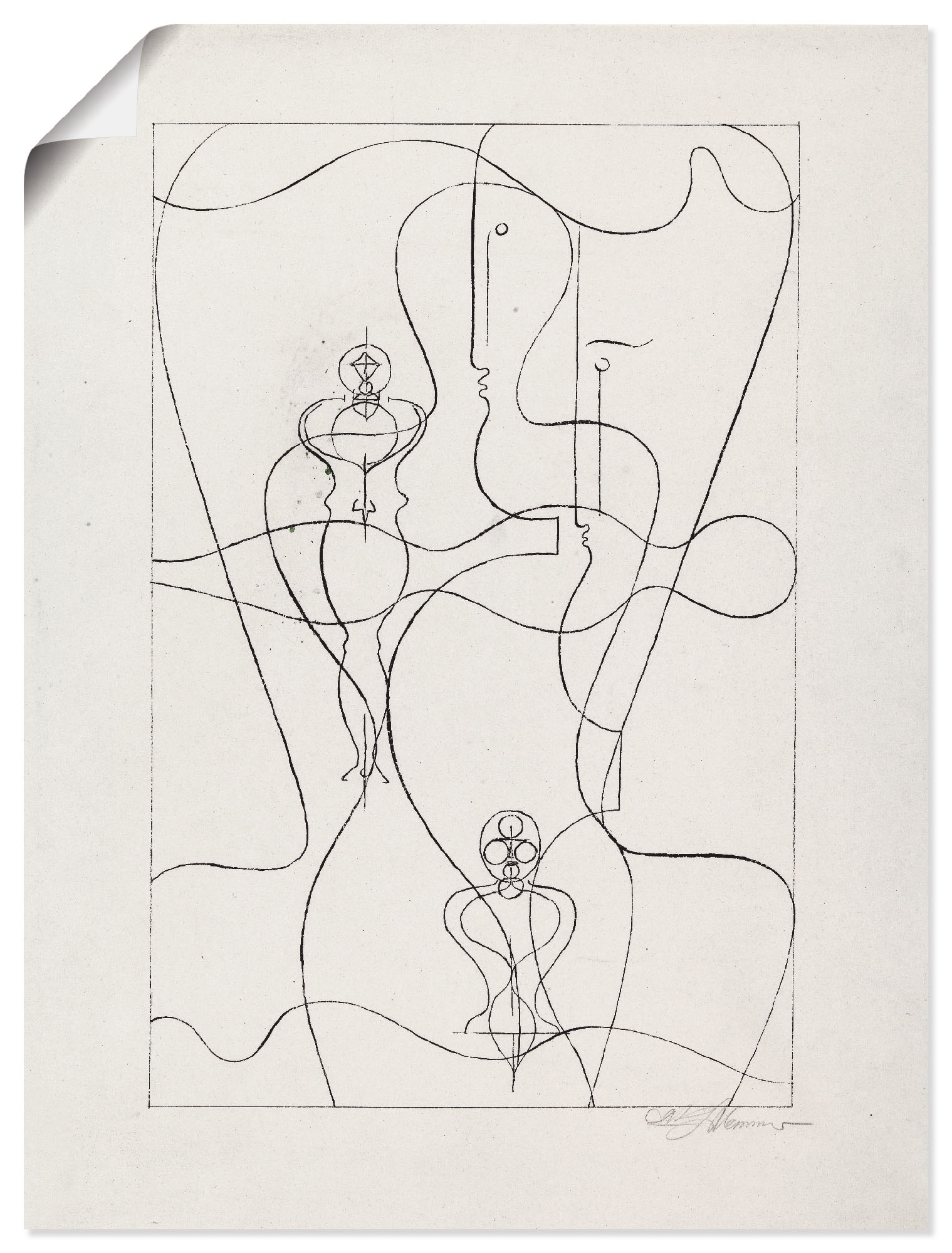 Artland Leinwandbild »Figurenplan. 1920«, Körper, (1 St.), auf Keilrahmen gespannt von Artland