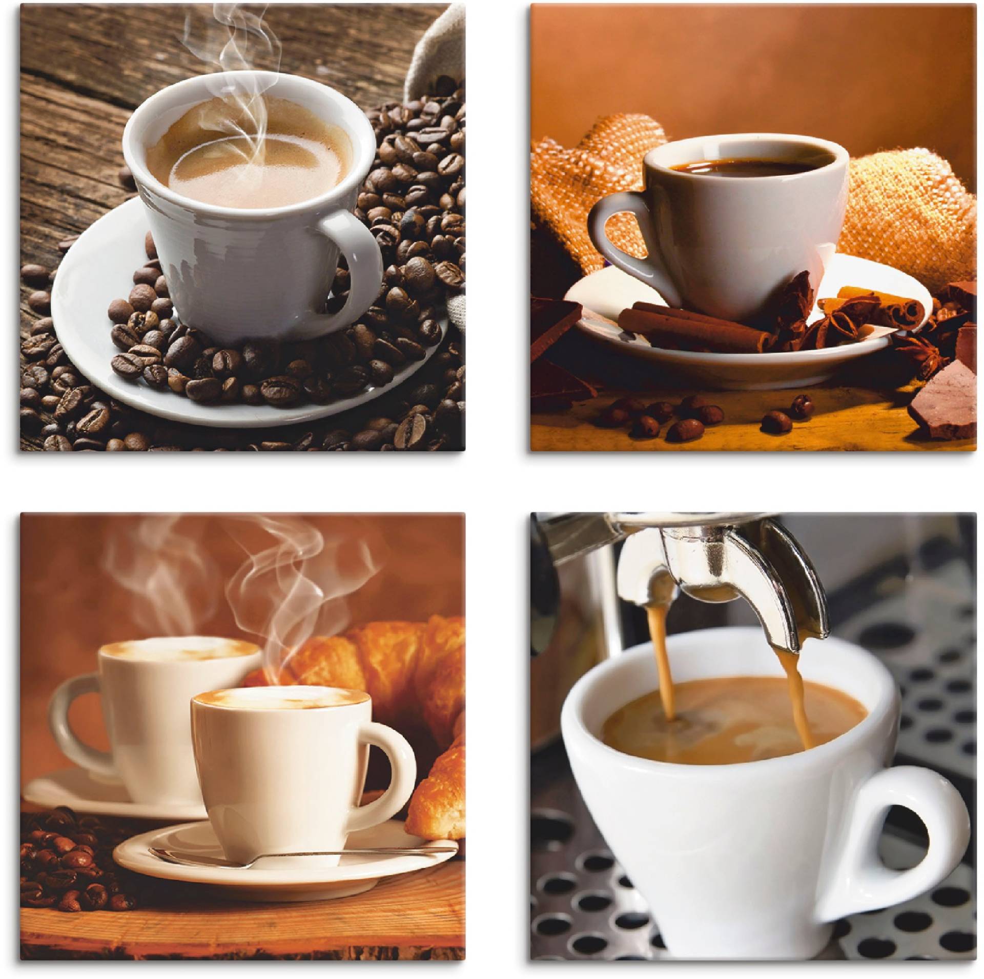 Artland Leinwandbild »Kaffee Bilder«, Getränke, (4 St.), 4er Set, verschiedene Grössen Artland Leinwandbild »Kaffee Bilder«, Getränke, (4 St.), 4er Set, verschiedene Grössen von Artland