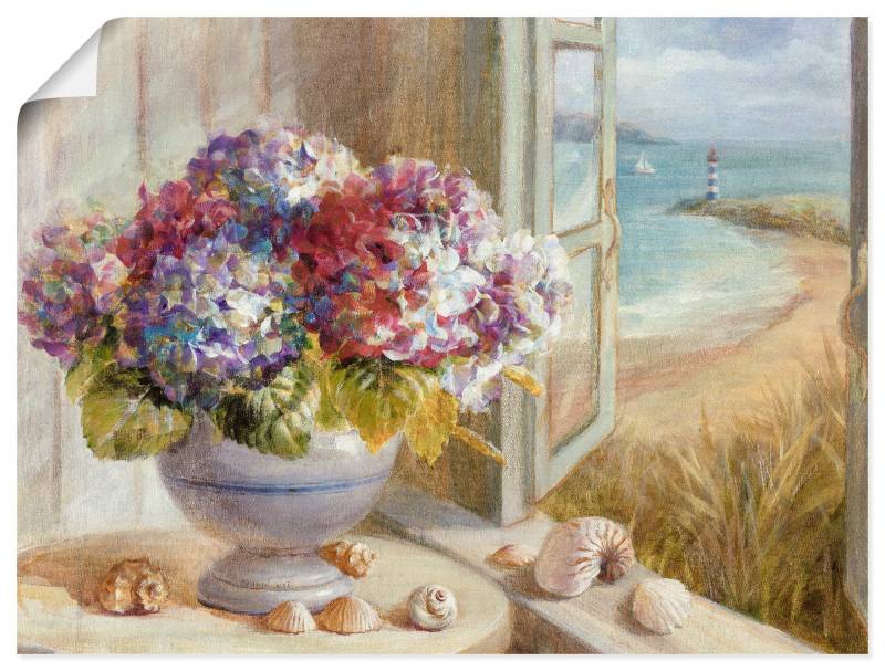 Artland Leinwandbild »Küsten Hortensie«, Arrangements, (1 St.), auf Keilrahmen gespannt von Artland