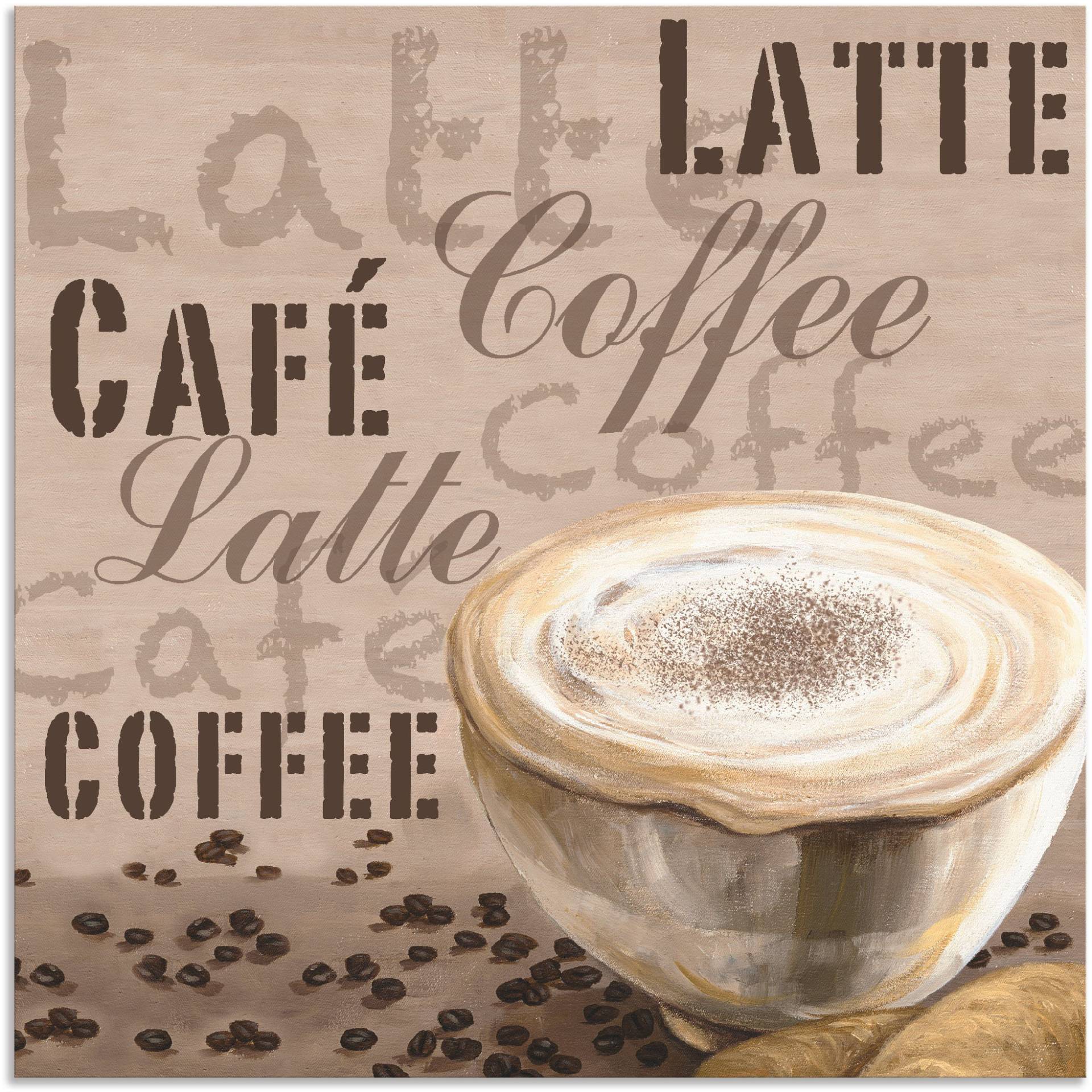 Artland Leinwandbild »Milchkaffee«, Getränke, (1 St.), auf Keilrahmen gespannt von Artland