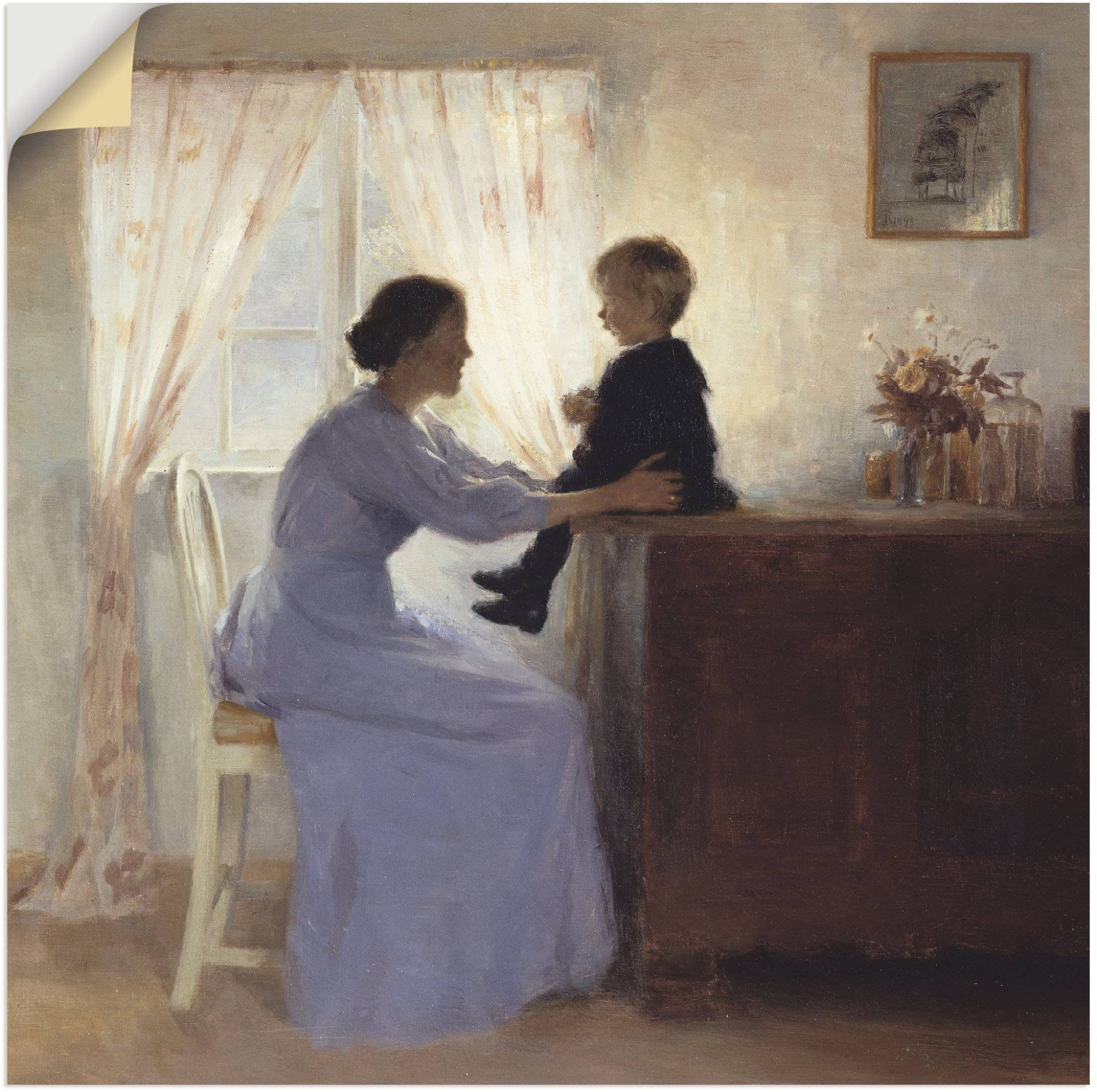 Artland Leinwandbild »Mutter und Kind. 1898«, Frau, (1 St.), auf Keilrahmen gespannt von Artland