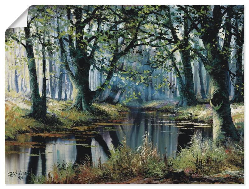 Artland Leinwandbild »Ruhe von den Bäumen«, Wald, (1 St.), auf Keilrahmen gespannt von Artland