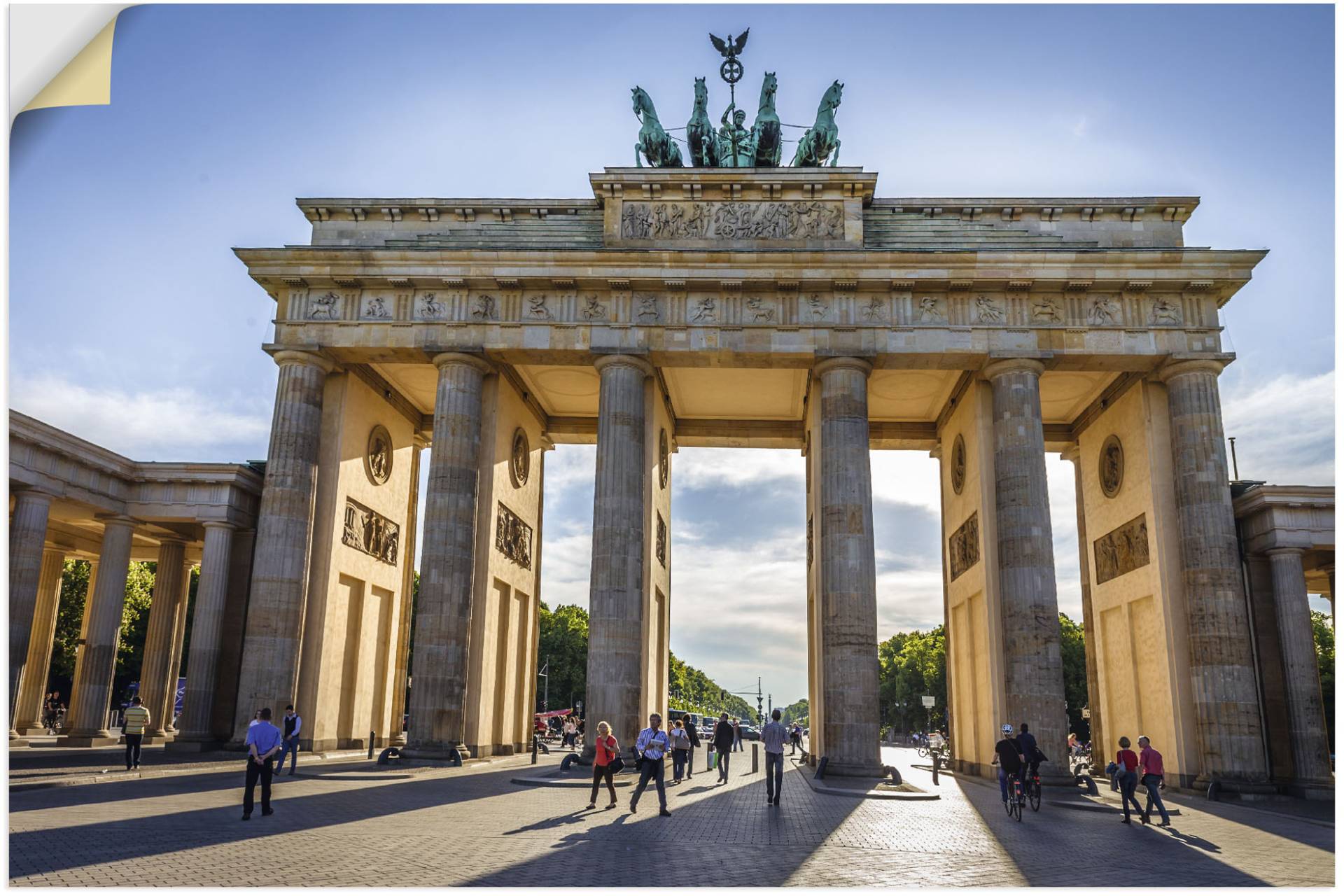Artland Poster »Brandenburger Tor in Berlin«, Gebäude, (1 St.), als Alubild, Leinwandbild, Wandaufkleber oder Poster in versch. Grössen von Artland