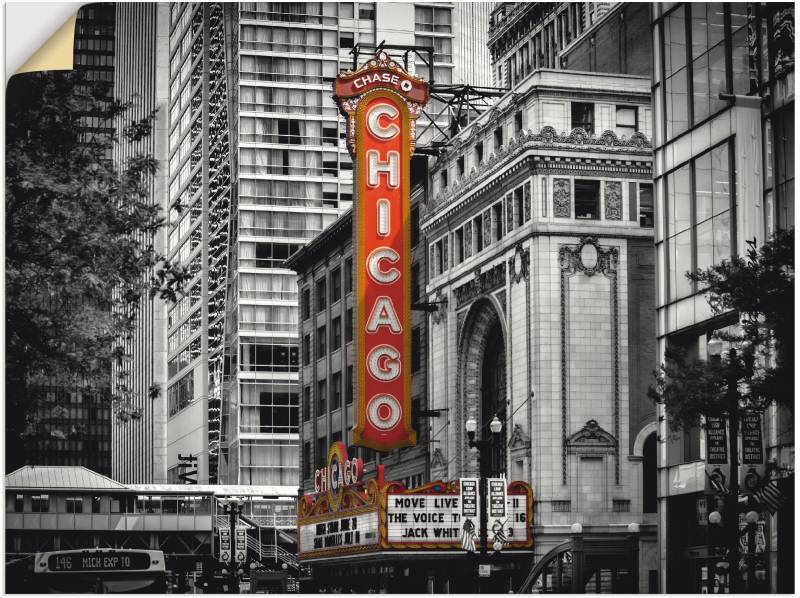 Artland Poster »Chicago I«, Amerika, (1 St.), als Alubild, Leinwandbild, Wandaufkleber oder Poster in versch. Grössen von Artland