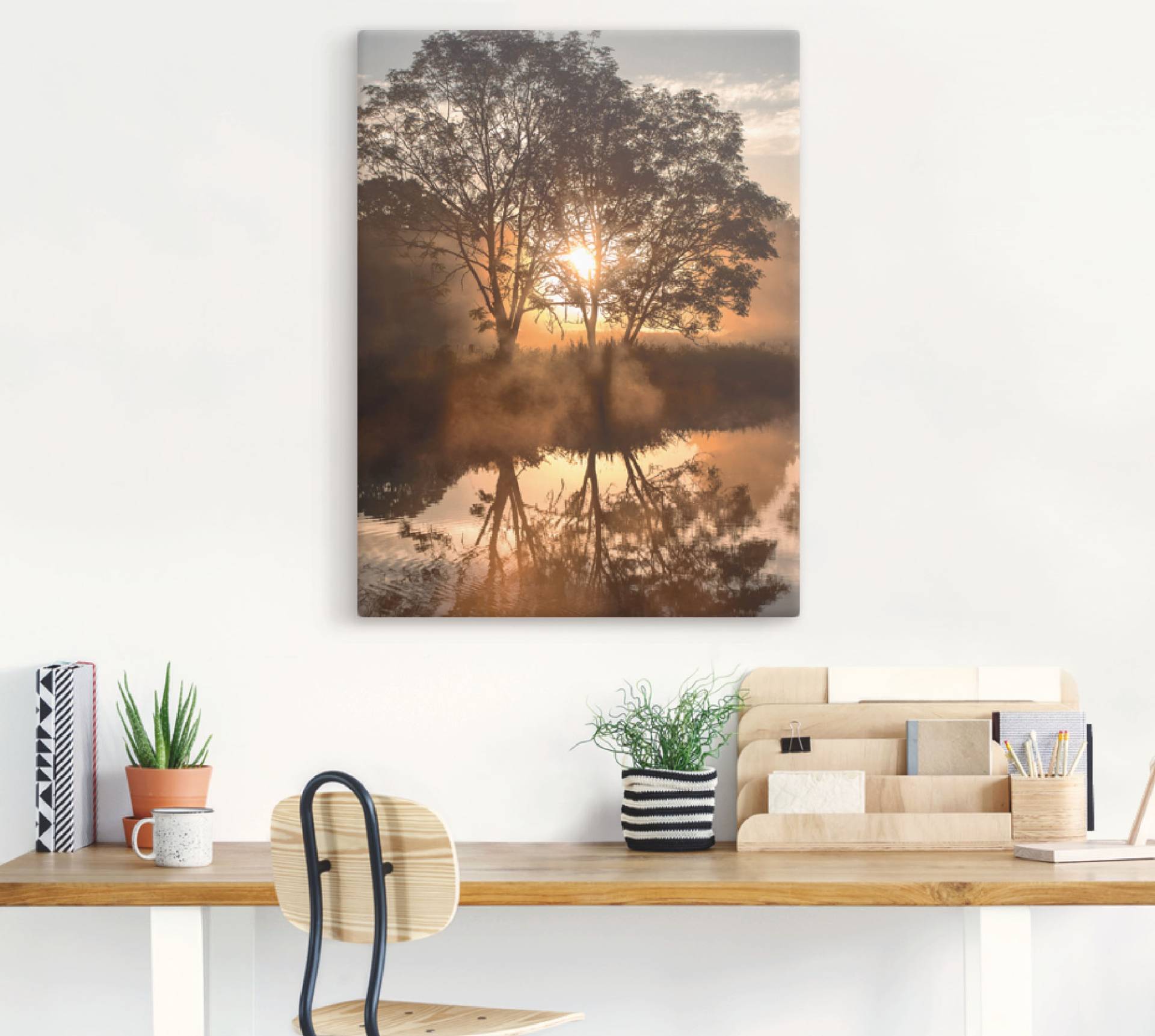 Artland Poster »Früh morgens, wenn der Tag erwacht«, Gewässer, (1 St.), als Alubild, Leinwandbild, Wandaufkleber oder Poster in versch. Grössen von Artland