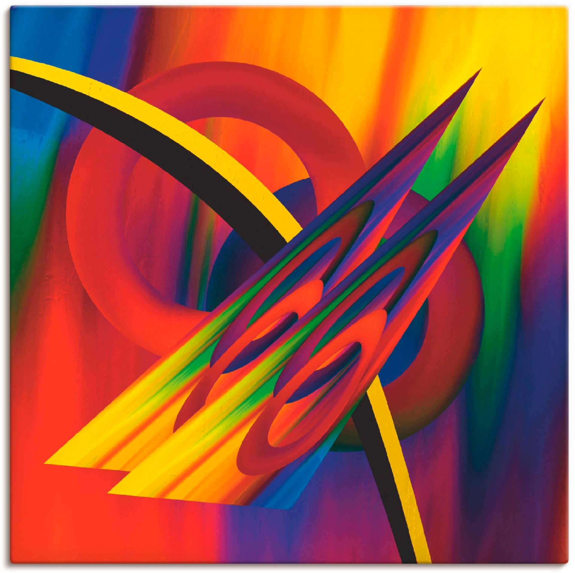 Artland Poster »Modern Bunt«, Muster, (1 St.), als Alubild, Leinwandbild, Wandaufkleber oder Poster in versch. Grössen von Artland