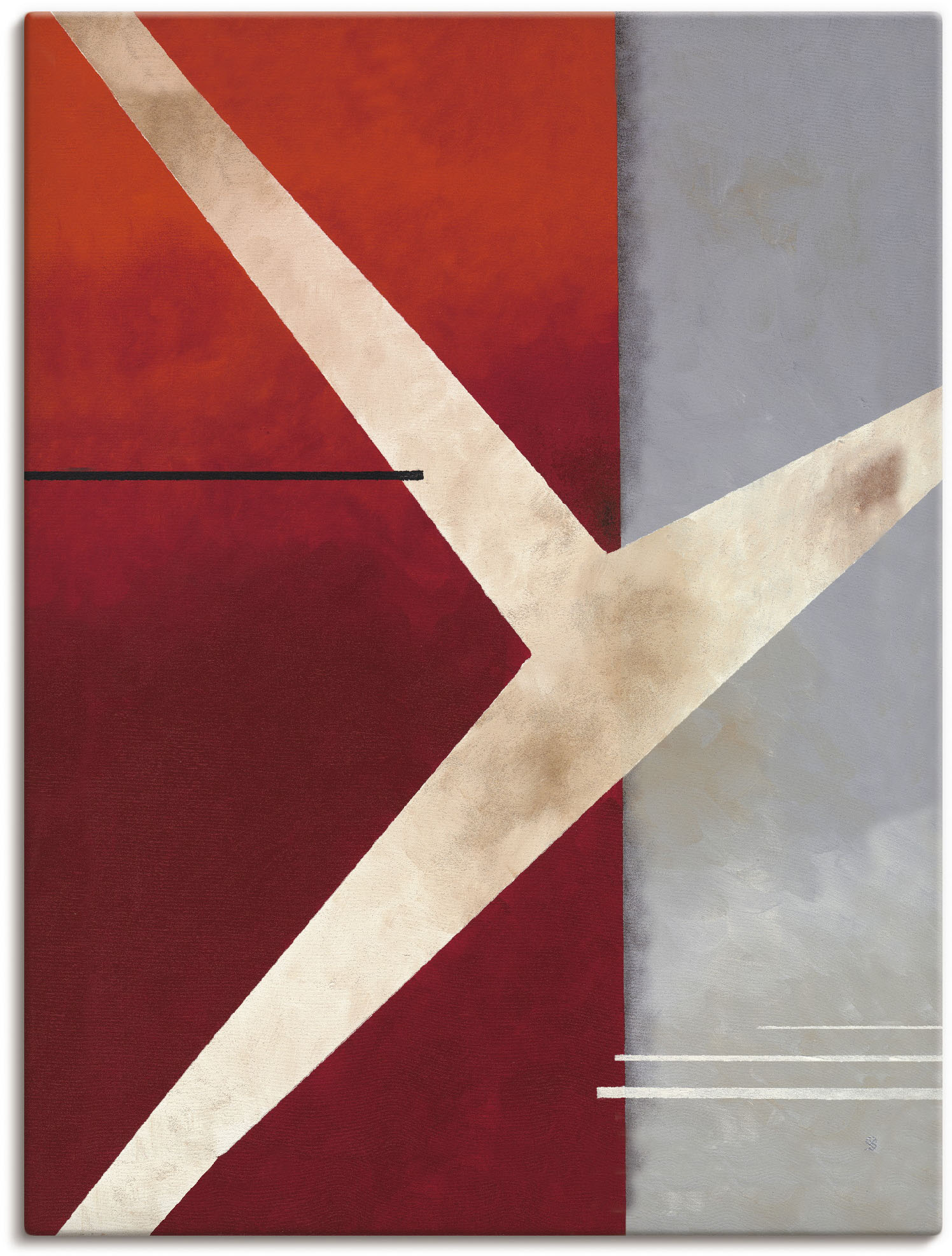 Artland Wandbild »Abstrakt in rot-grau«, Gegenstandslos, (1 St.), als Leinwandbild, Poster in verschied. Grössen Artland Wandbild »Abstrakt in rot-grau«, Gegenstandslos, (1 St.), als Leinwandbild, Poster in verschied. Grössen von Artland
