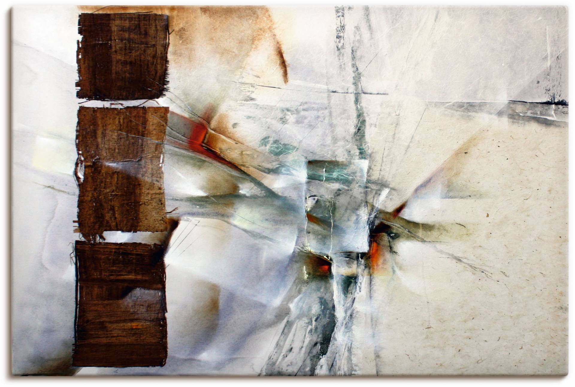 Artland Wandbild »Abstrakte Komposition in weiss«, Gegenstandslos, (1 St.) von Artland
