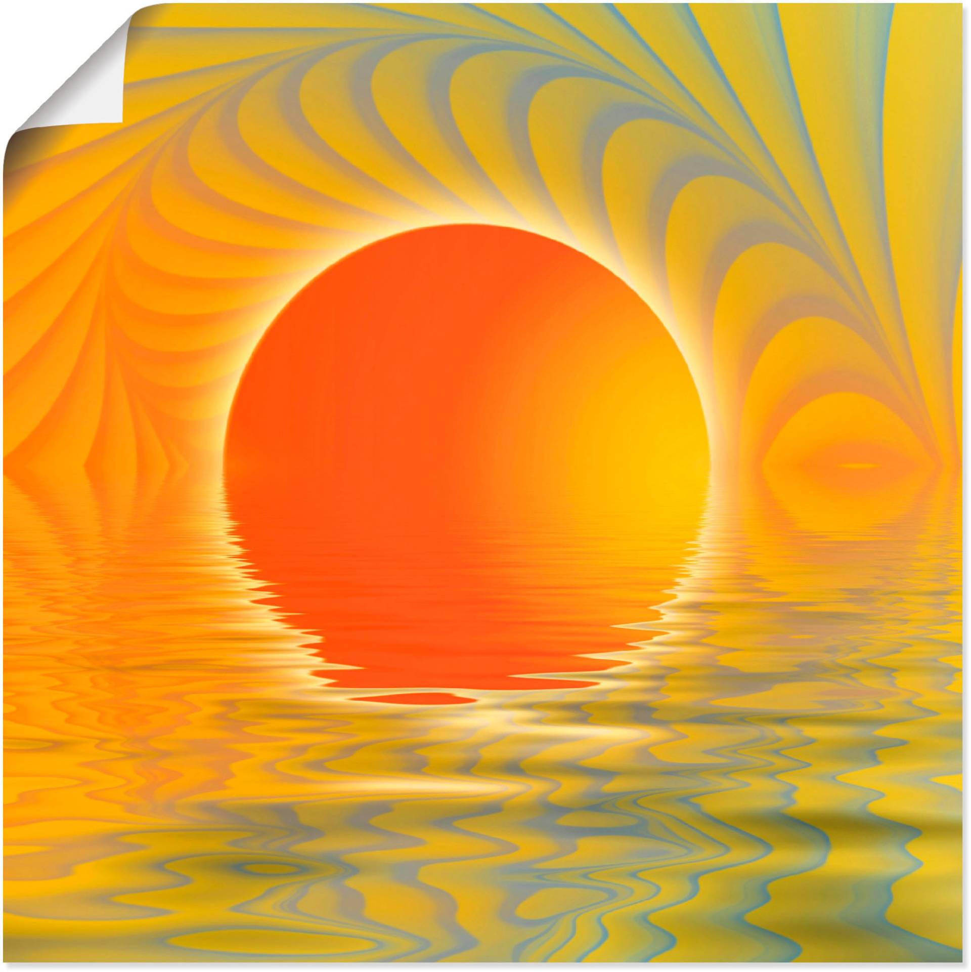 Artland Wandbild »Abstrakter Sonnenuntergang«, Muster, (1 St.), als Leinwandbild, Poster in verschied. Grössen von Artland