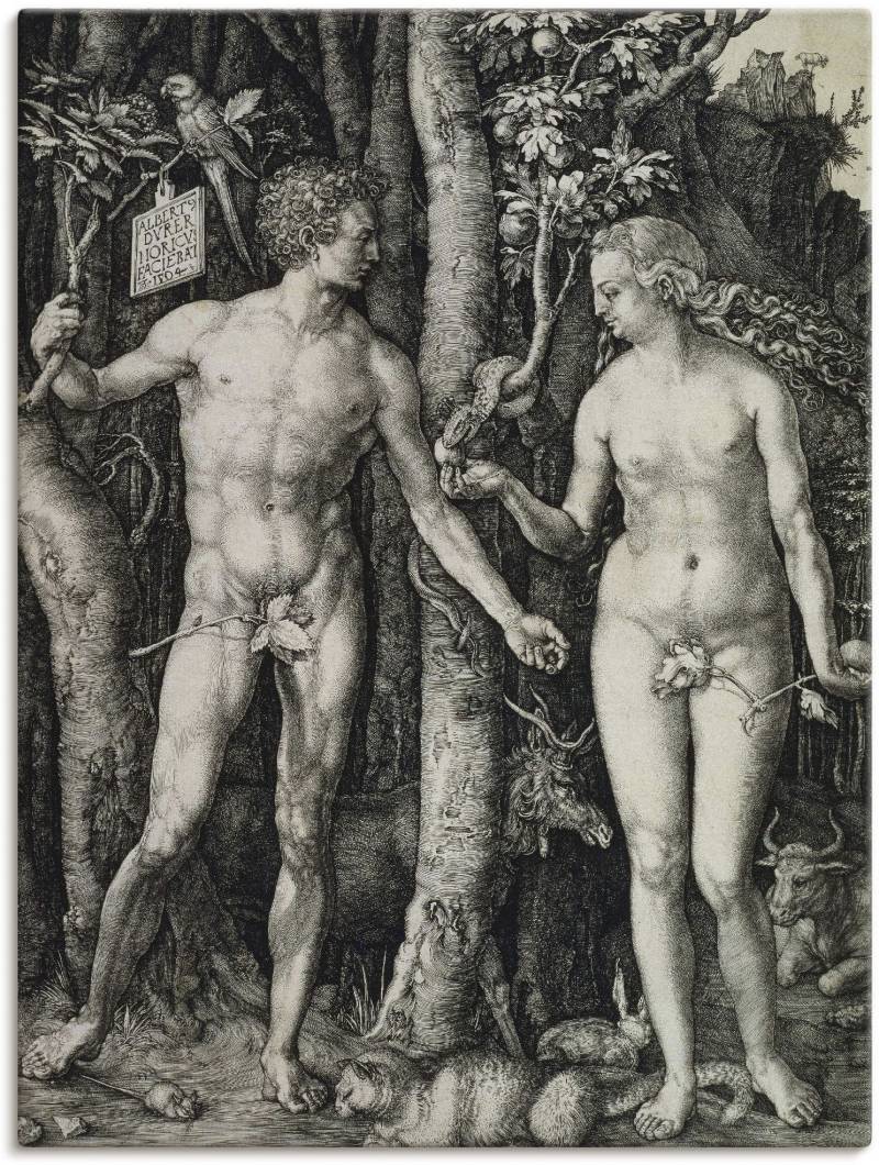 Artland Wandbild »Adam und Eva. 1504«, Religion, (1 St.), als Leinwandbild, Poster in verschied. Grössen von Artland