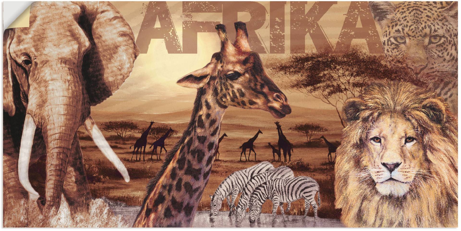 Artland Wandbild »Afrika«, Wildtiere, (1 St.) von Artland