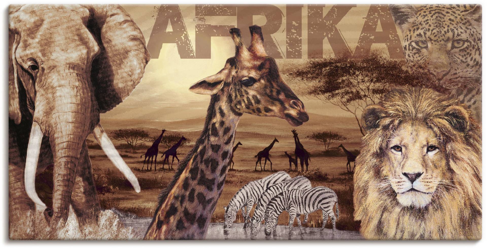 Artland Wandbild »Afrika«, Wildtiere, (1 St.) von Artland