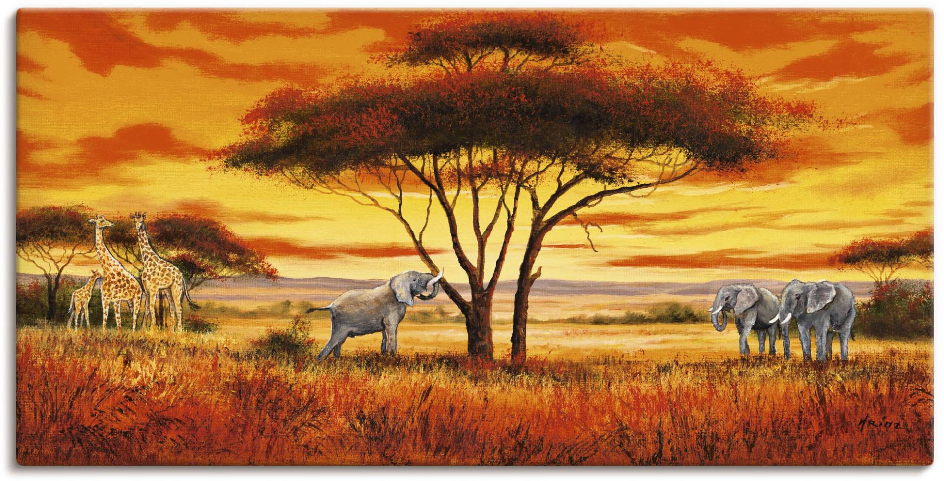 Artland Wandbild »Afrikanische Landschaft II«, Afrika, (1 St.) von Artland