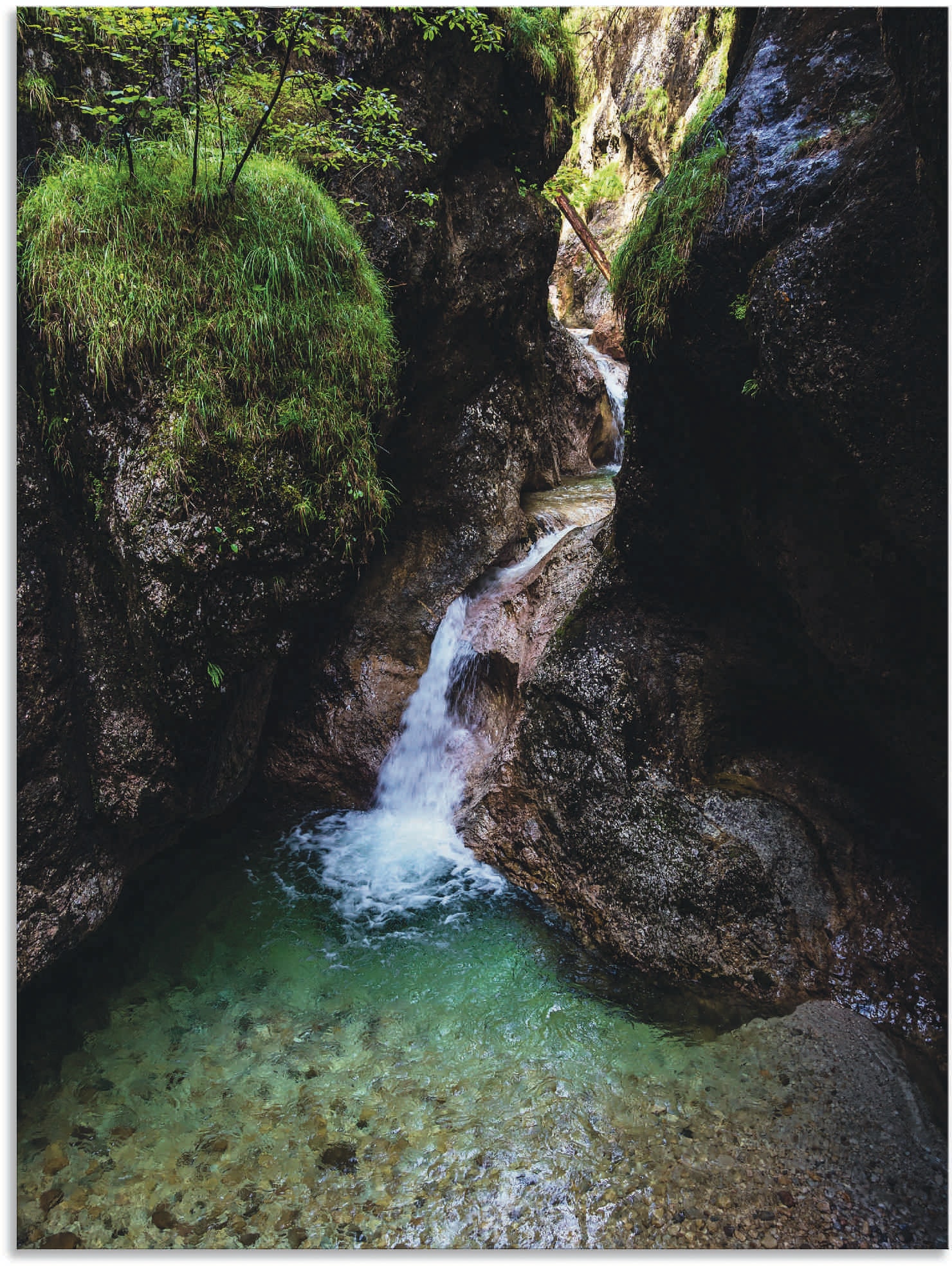 Artland Alu-Dibond-Druck »Almbachklamm im Berchtesgadener Land II«, Gewässer, (1 St.) von Artland