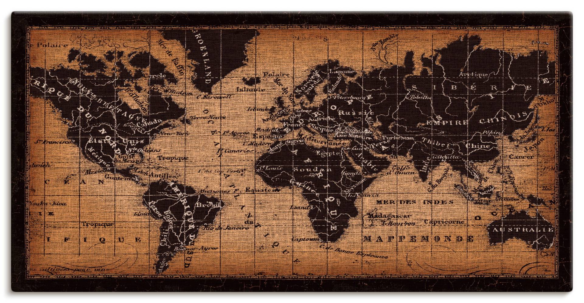 Artland Wandbild »Alte Weltkarte«, Landkarten, (1 St.) von Artland