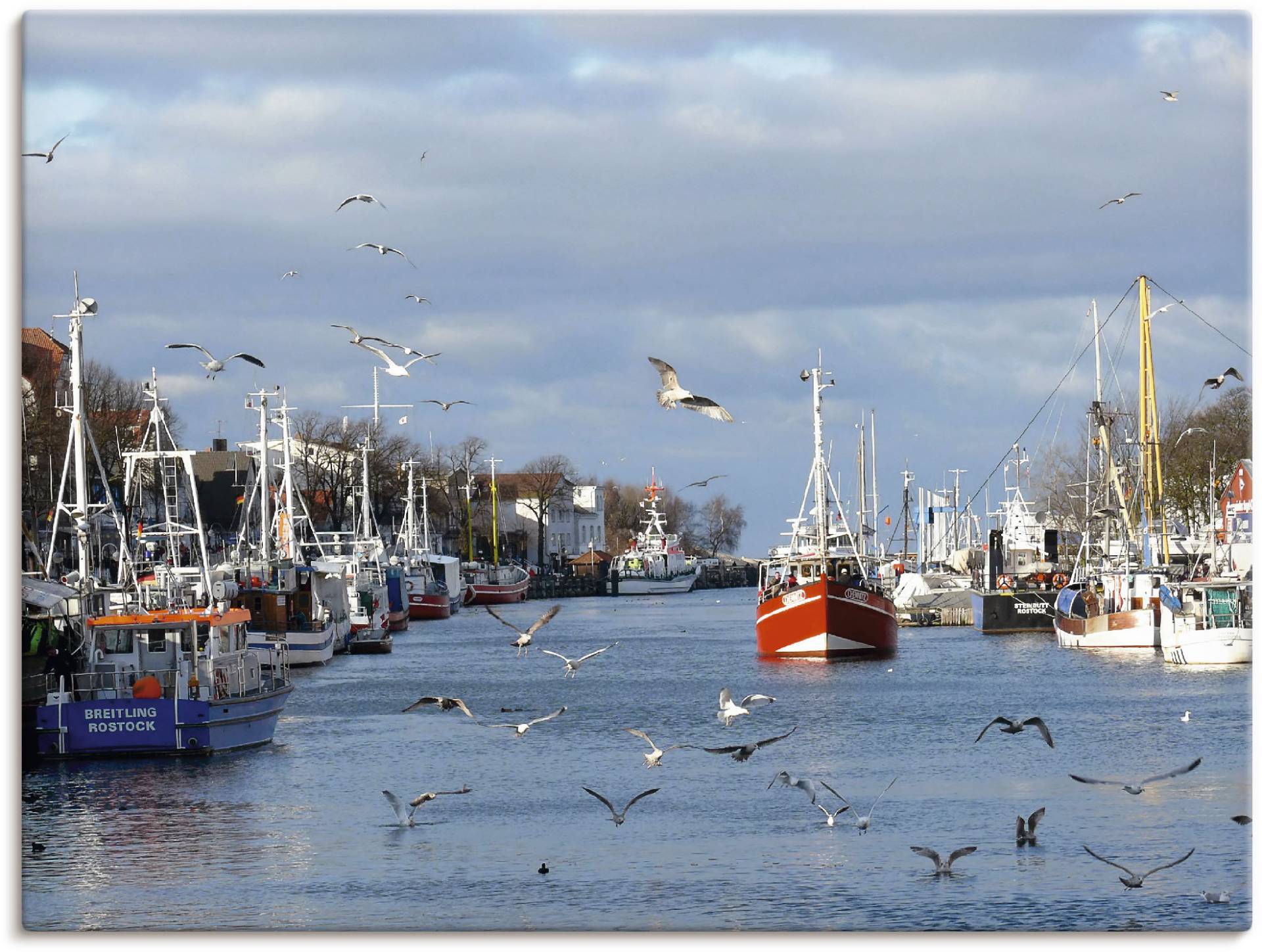 Artland Leinwandbild »Alter Strom in Warnemünde«, Boote & Schiffe, (1 St.) von Artland