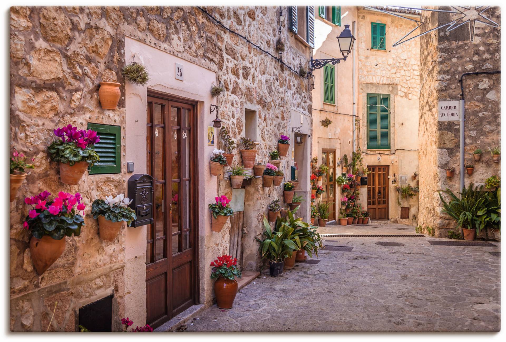 Artland Leinwandbild »Altstadtgasse in Valldemossa II«, Mallorca, (1 St.), auf Keilrahmen gespannt von Artland