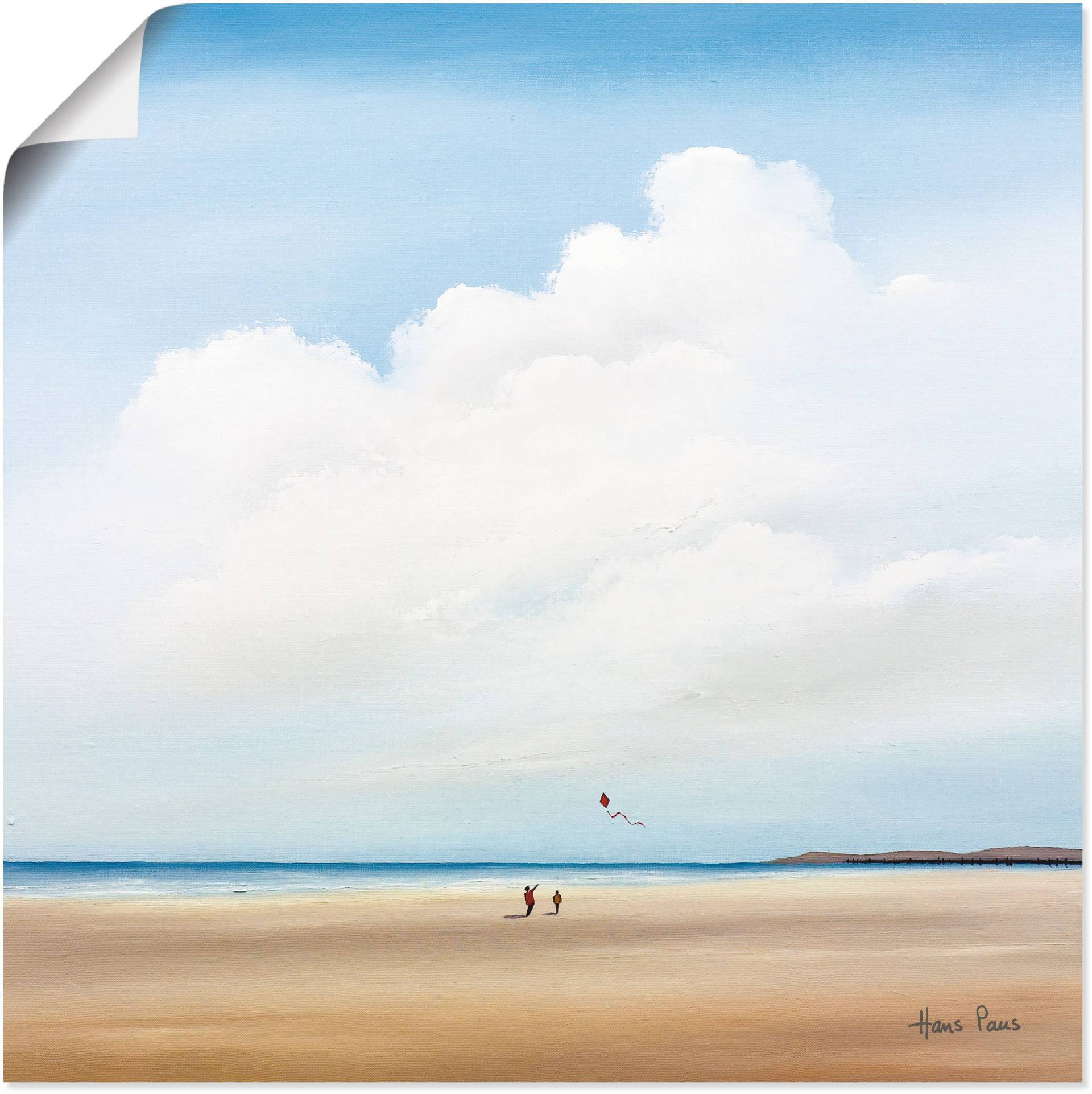 Artland Wandbild »Am Strand entlang II«, Strand, (1 St.), als Leinwandbild, Wandaufkleber oder Poster in versch. Grössen von Artland