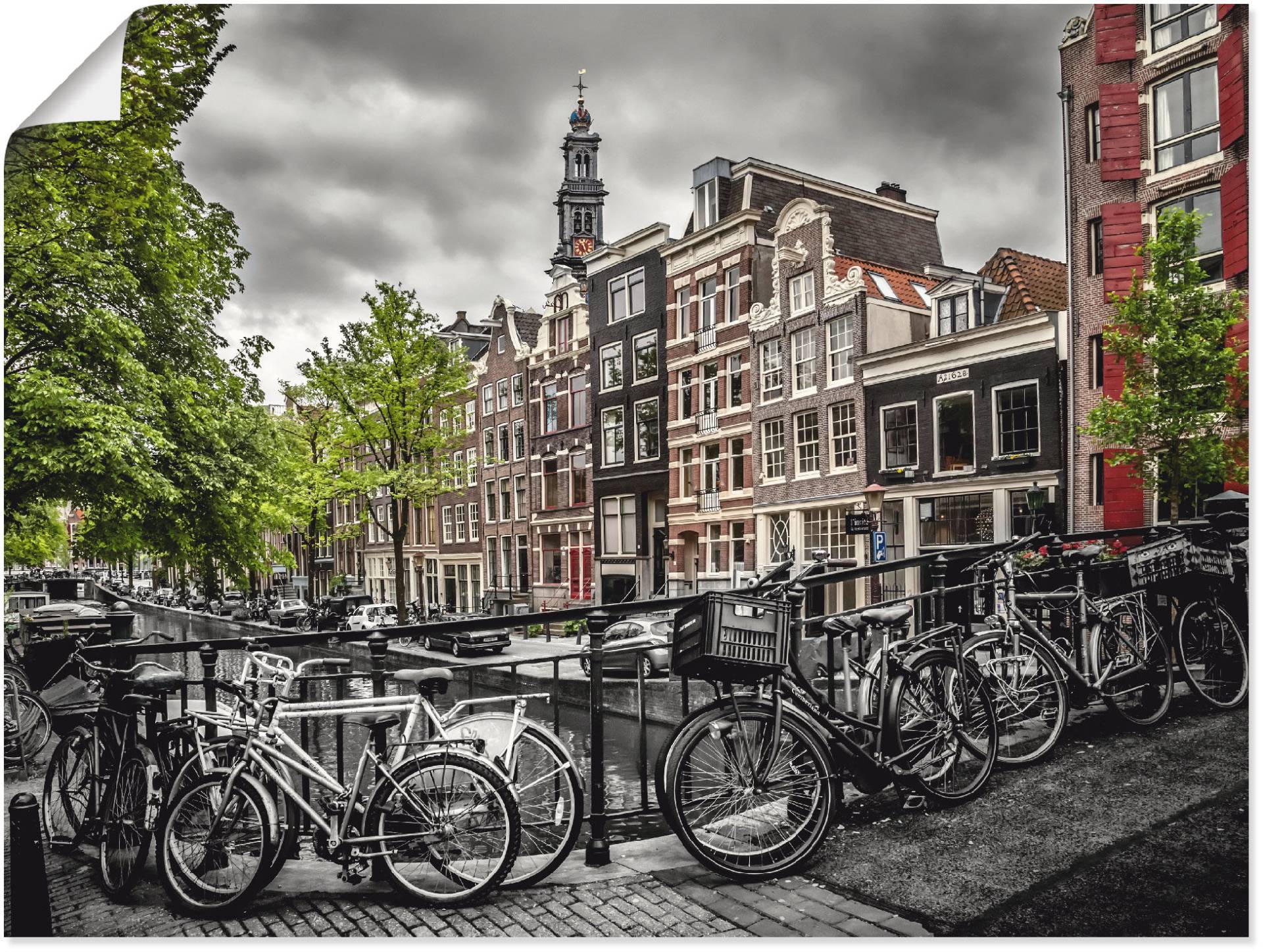 Artland Poster »Amsterdam Bloemgracht I«, Fahrräder, (1 St.) von Artland